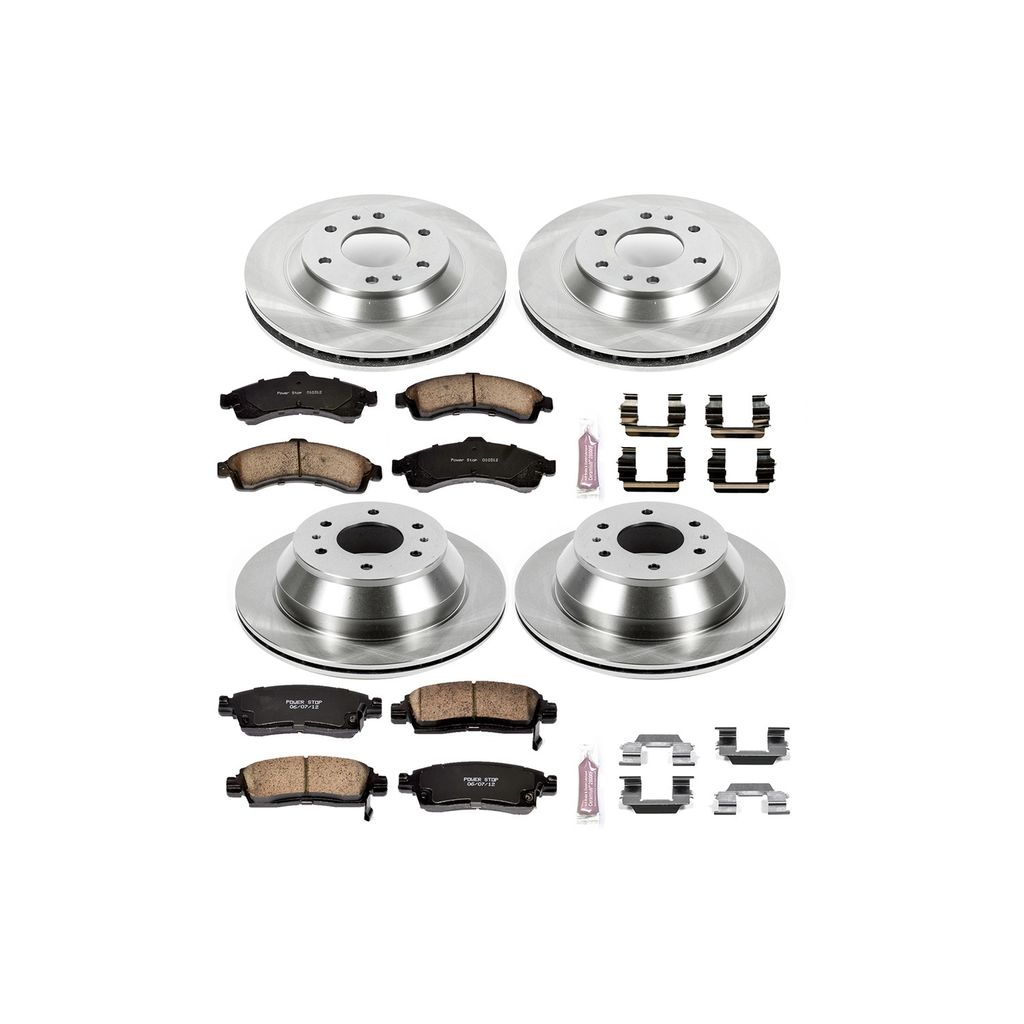 PowerStop KOE2058 - OE Stock Replacement Brake Pad and Rotor Kit