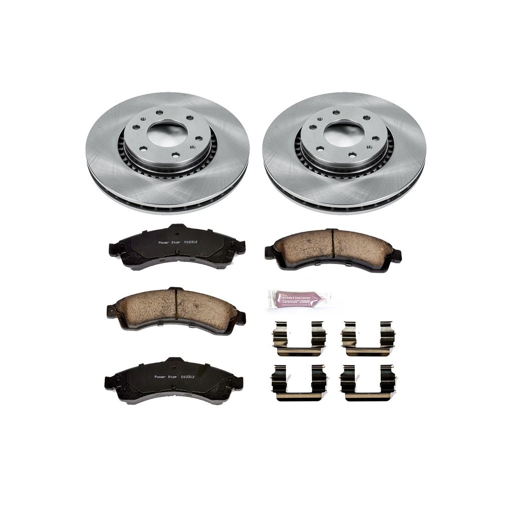 PowerStop KOE2061 - OE Stock Replacement Brake Pad and Rotor Kit