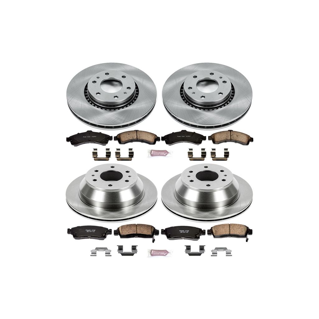 PowerStop KOE2062 - OE Stock Replacement Brake Pad and Rotor Kit