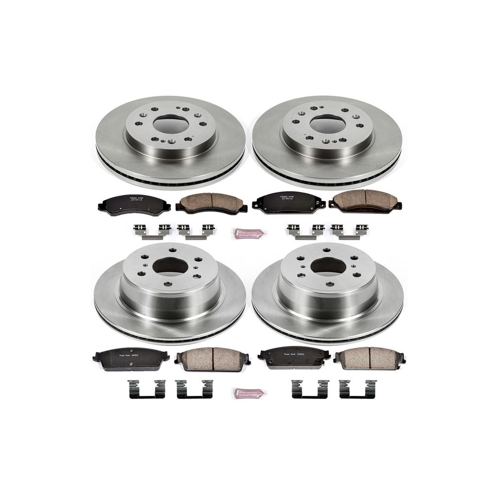 PowerStop KOE2068 - OE Stock Replacement Brake Pad and Rotor Kit