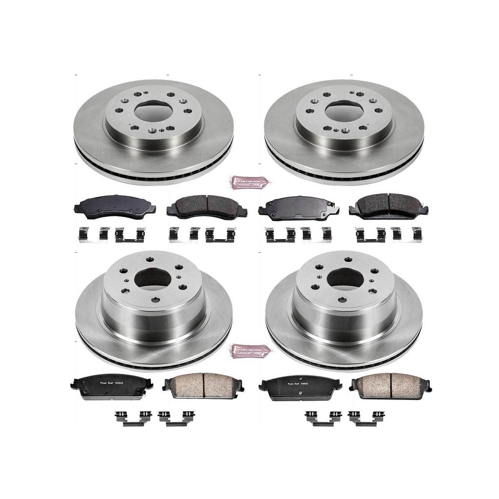 PowerStop KOE2070 - OE Stock Replacement Brake Pad and Rotor Kit