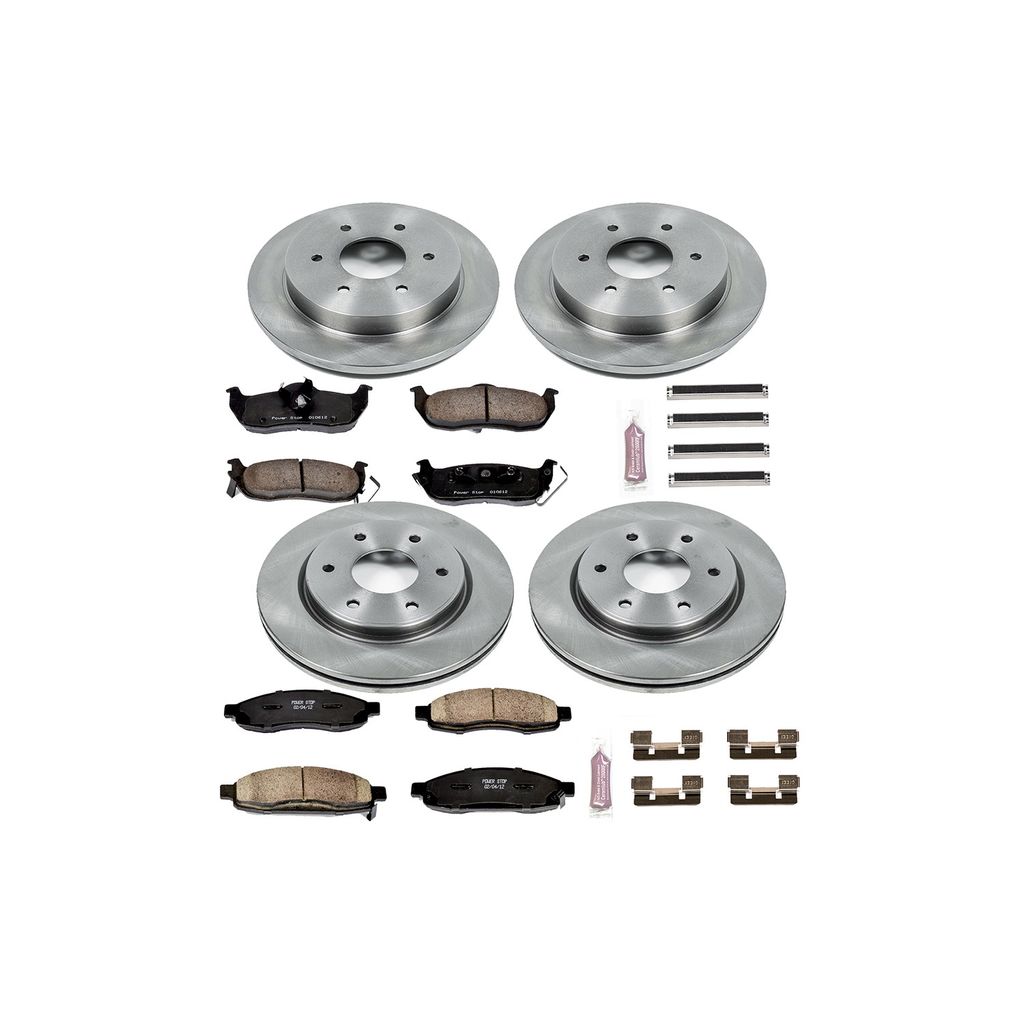PowerStop KOE212 - OE Stock Replacement Brake Pad and Rotor Kit