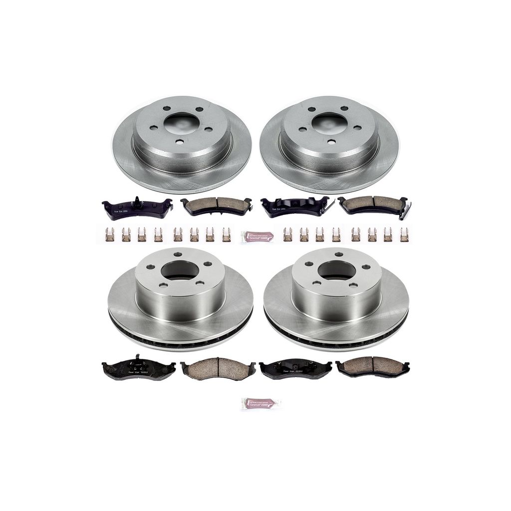 PowerStop KOE2121 - OE Stock Replacement Brake Pad and Rotor Kit