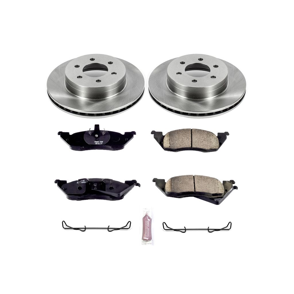 PowerStop KOE2137 - OE Stock Replacement Brake Pad and Rotor Kit