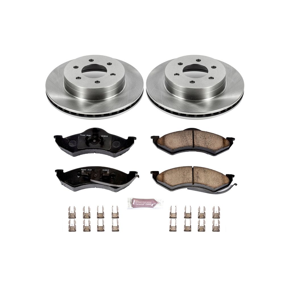 PowerStop KOE2138 - OE Stock Replacement Brake Pad and Rotor Kit