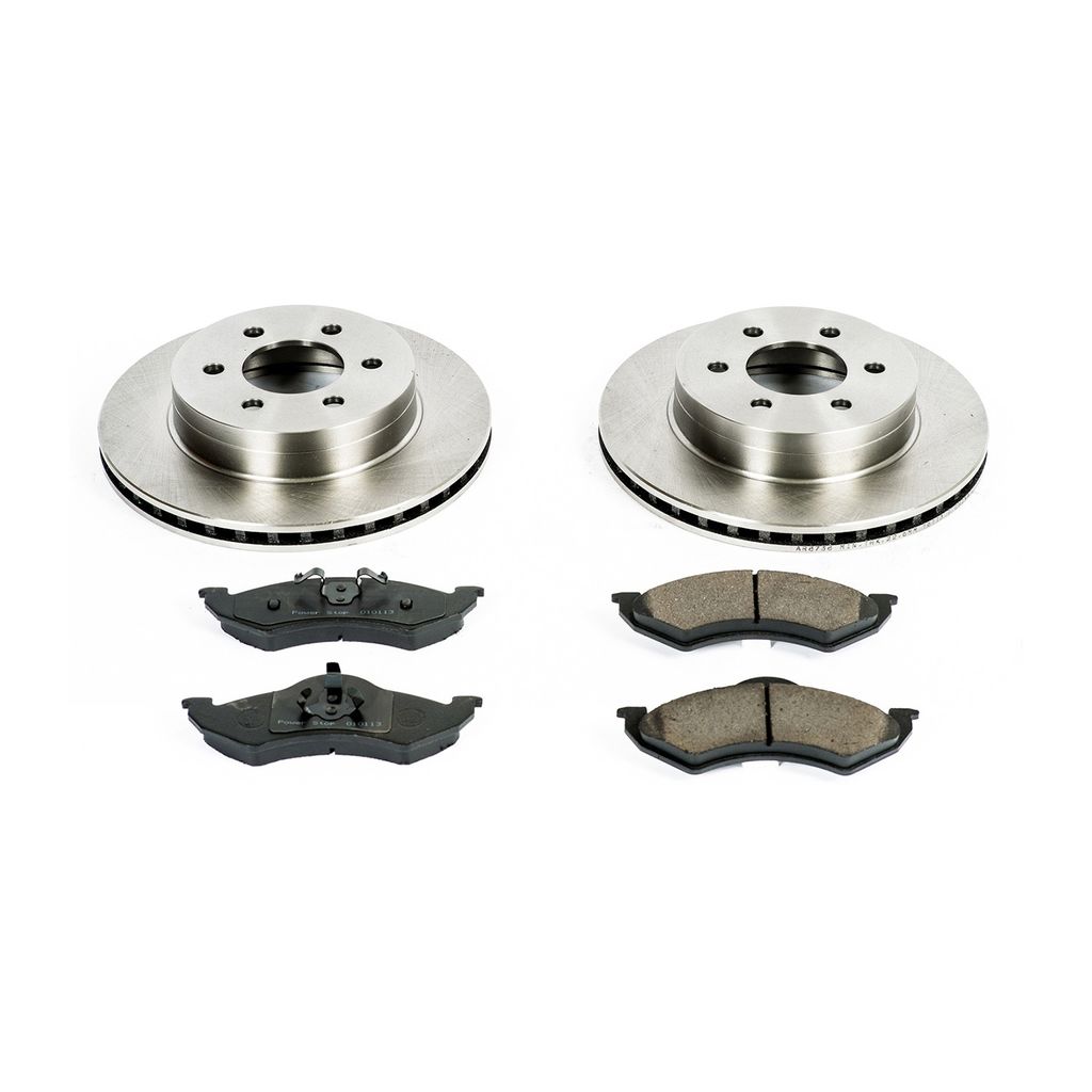 PowerStop KOE2139 - OE Stock Replacement Brake Pad and Rotor Kit