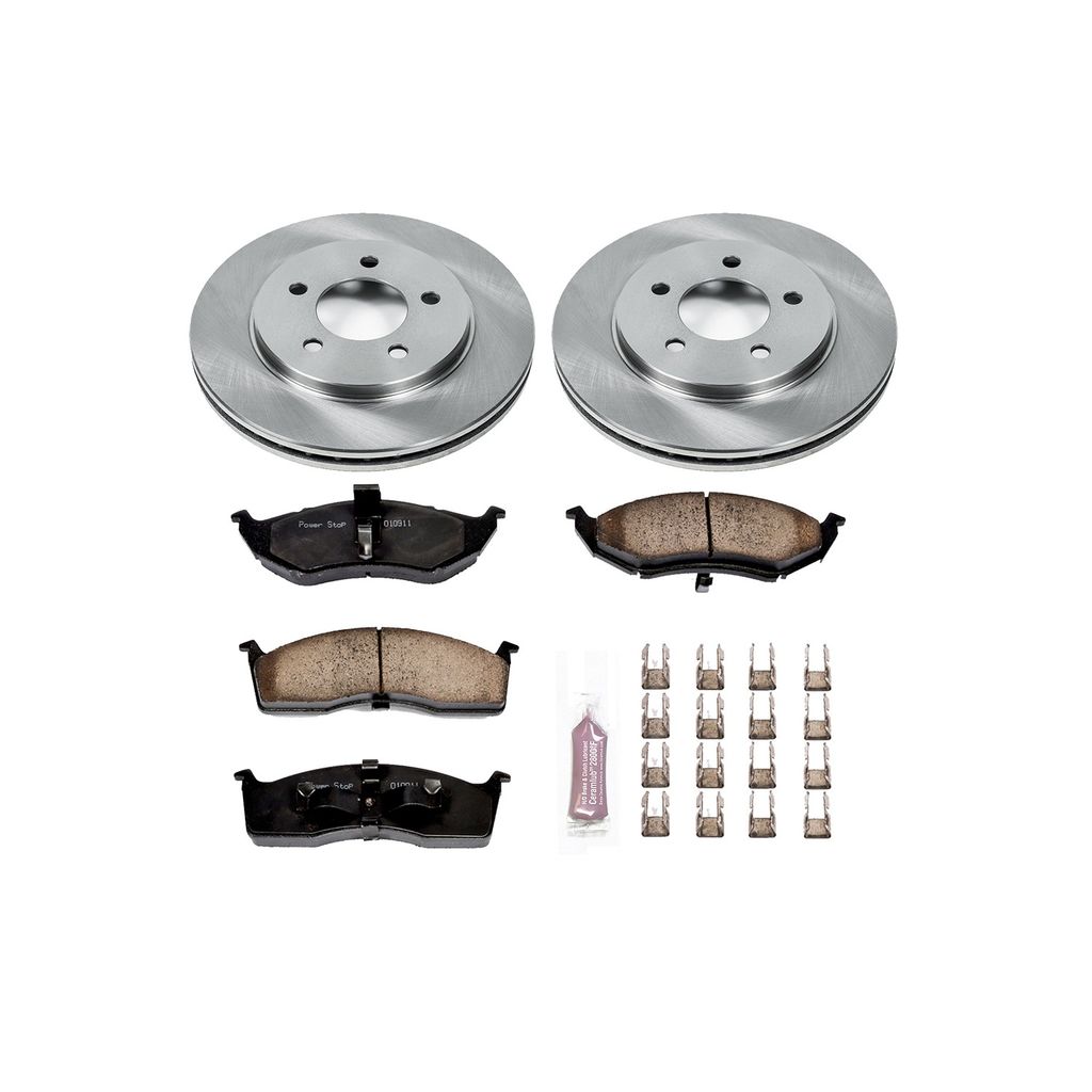 PowerStop KOE2140 - OE Stock Replacement Brake Pad and Rotor Kit