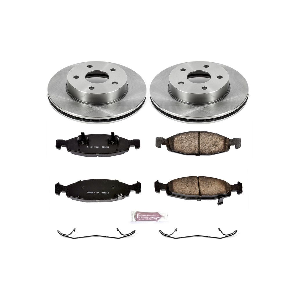 PowerStop KOE2147 - OE Stock Replacement Brake Pad and Rotor Kit