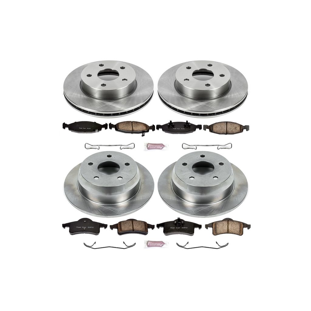 PowerStop KOE2148 - OE Stock Replacement Brake Pad and Rotor Kit