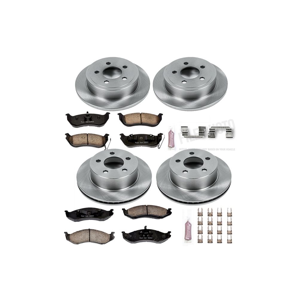 PowerStop KOE2154 - OE Stock Replacement Brake Pad and Rotor Kit