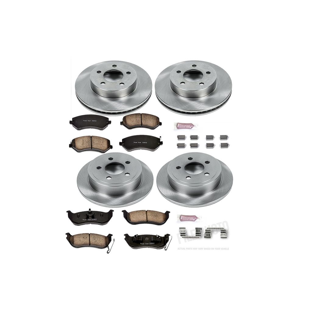 PowerStop KOE2162 - OE Stock Replacement Brake Pad and Rotor Kit