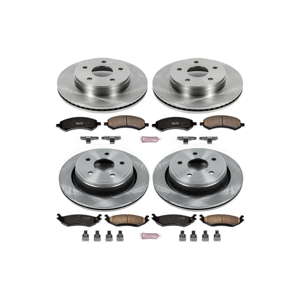 PowerStop KOE2164 - OE Stock Replacement Brake Pad and Rotor Kit