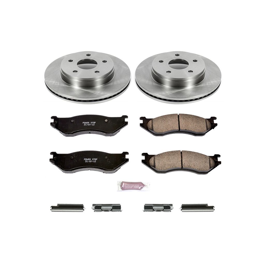 PowerStop KOE2165 - OE Stock Replacement Brake Pad and Rotor Kit
