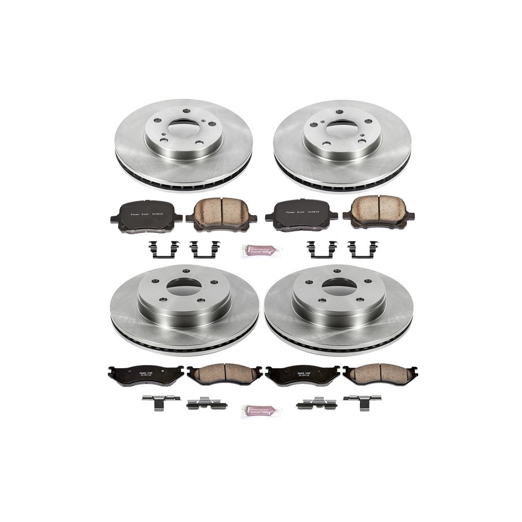 PowerStop KOE2166 - OE Stock Replacement Brake Pad and Rotor Kit