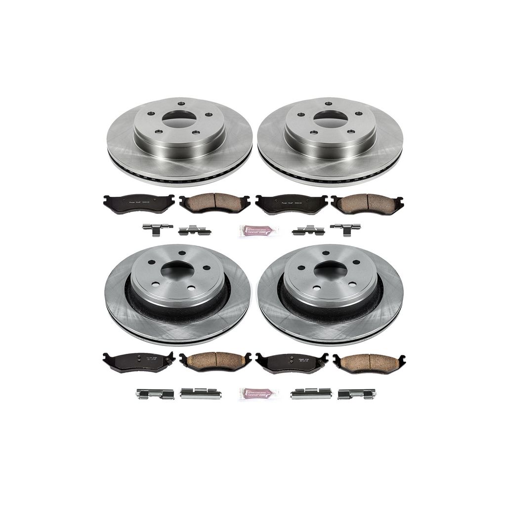 PowerStop KOE2168 - OE Stock Replacement Brake Pad and Rotor Kit