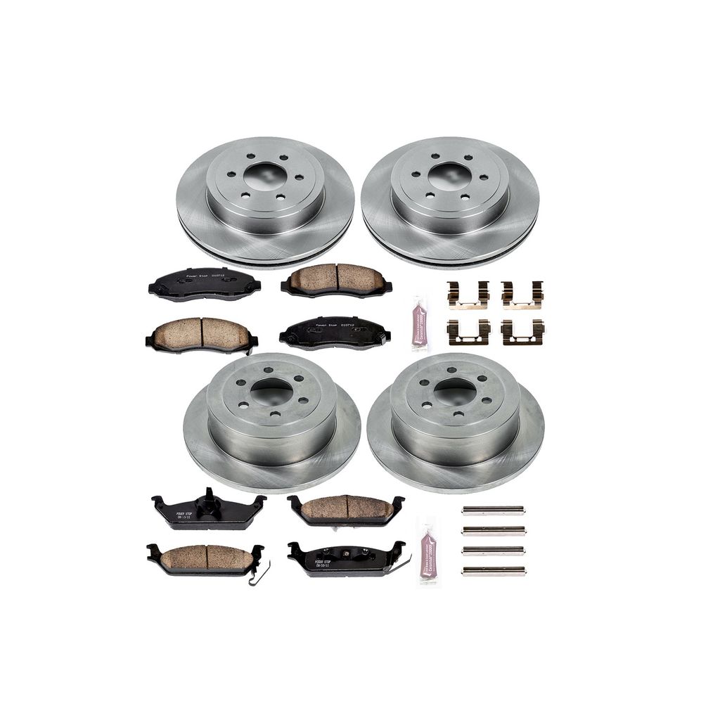 PowerStop KOE2188 - OE Stock Replacement Brake Pad and Rotor Kit