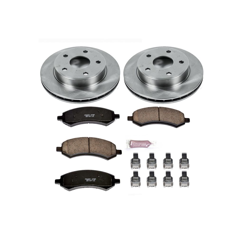 PowerStop KOE2193 - OE Stock Replacement Brake Pad and Rotor Kit