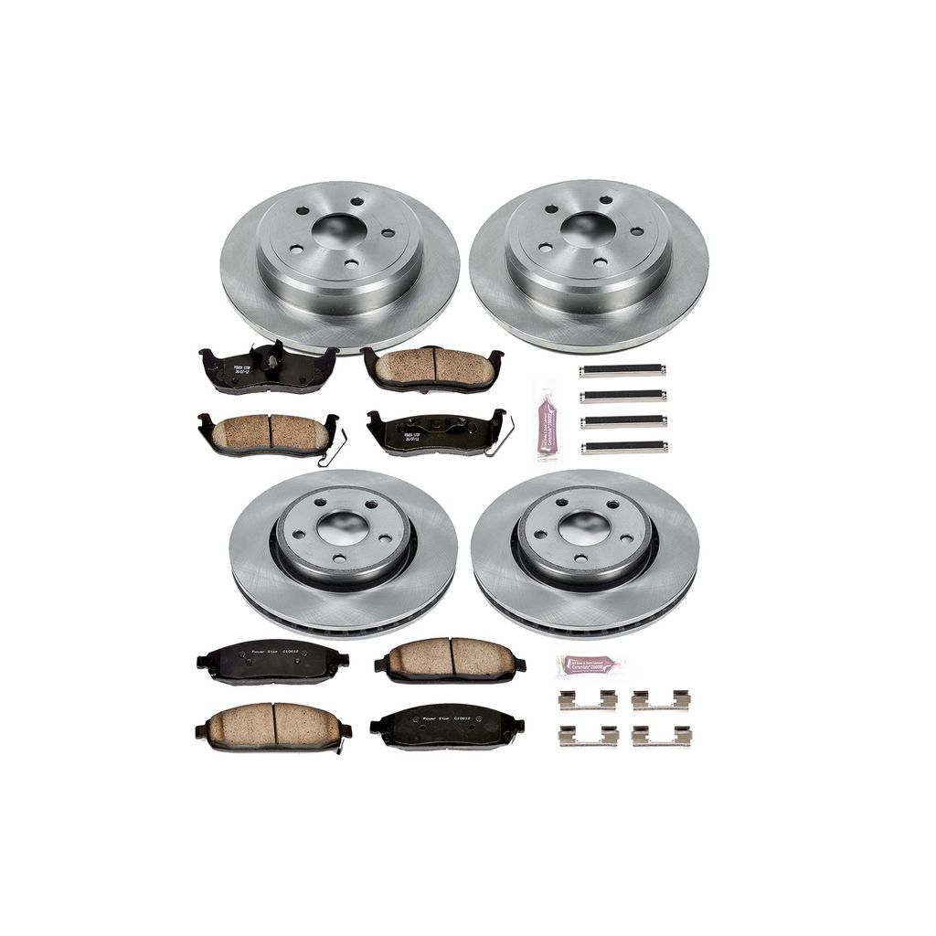 PowerStop KOE2220 - OE Stock Replacement Brake Pad and Rotor Kit