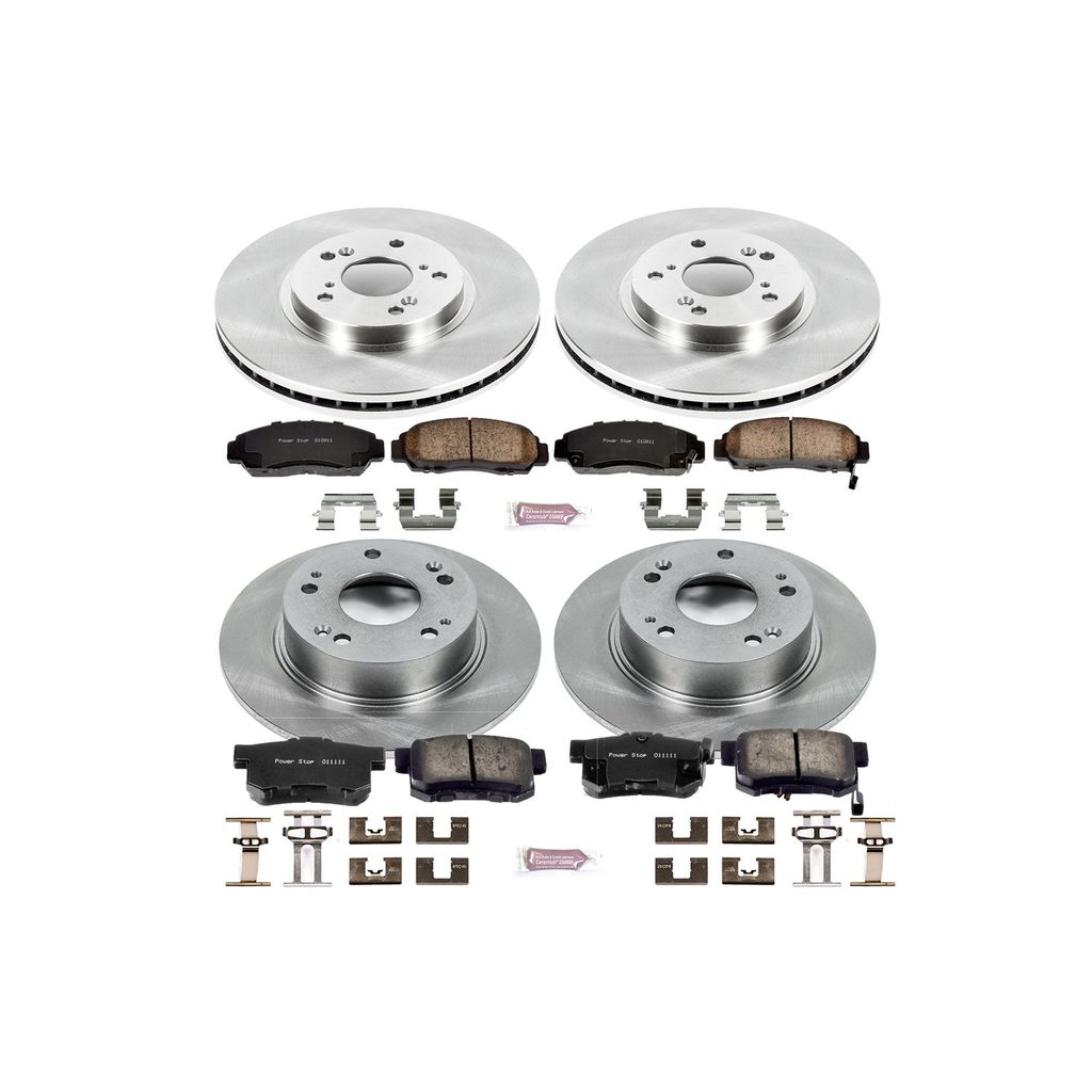 PowerStop KOE2297 - OE Stock Replacement Brake Pad and Rotor Kit