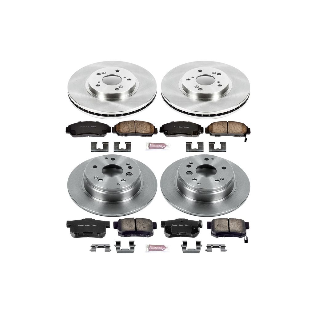 PowerStop KOE2298 - OE Stock Replacement Brake Pad and Rotor Kit