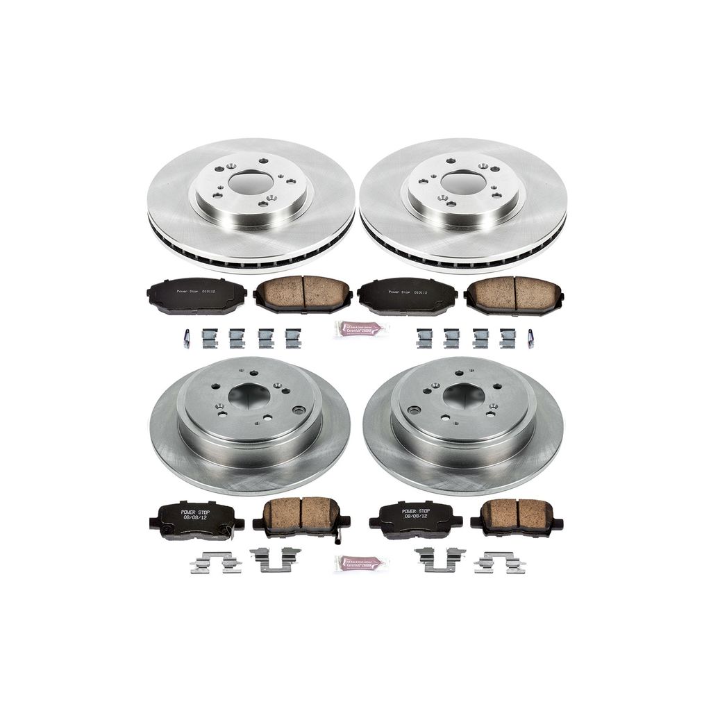 PowerStop KOE2300 - OE Stock Replacement Brake Pad and Rotor Kit