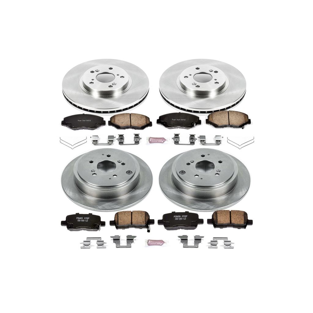 PowerStop KOE2303 - OE Stock Replacement Brake Pad and Rotor Kit