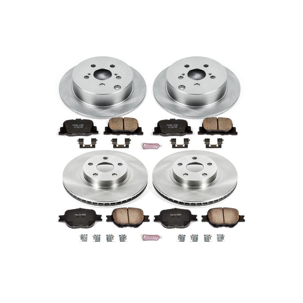 PowerStop KOE2315 - OE Stock Replacement Brake Pad and Rotor Kit