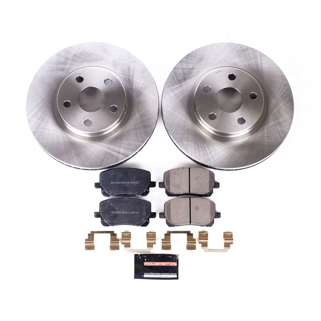 PowerStop KOE2316 - OE Stock Replacement Brake Pad and Rotor Kit