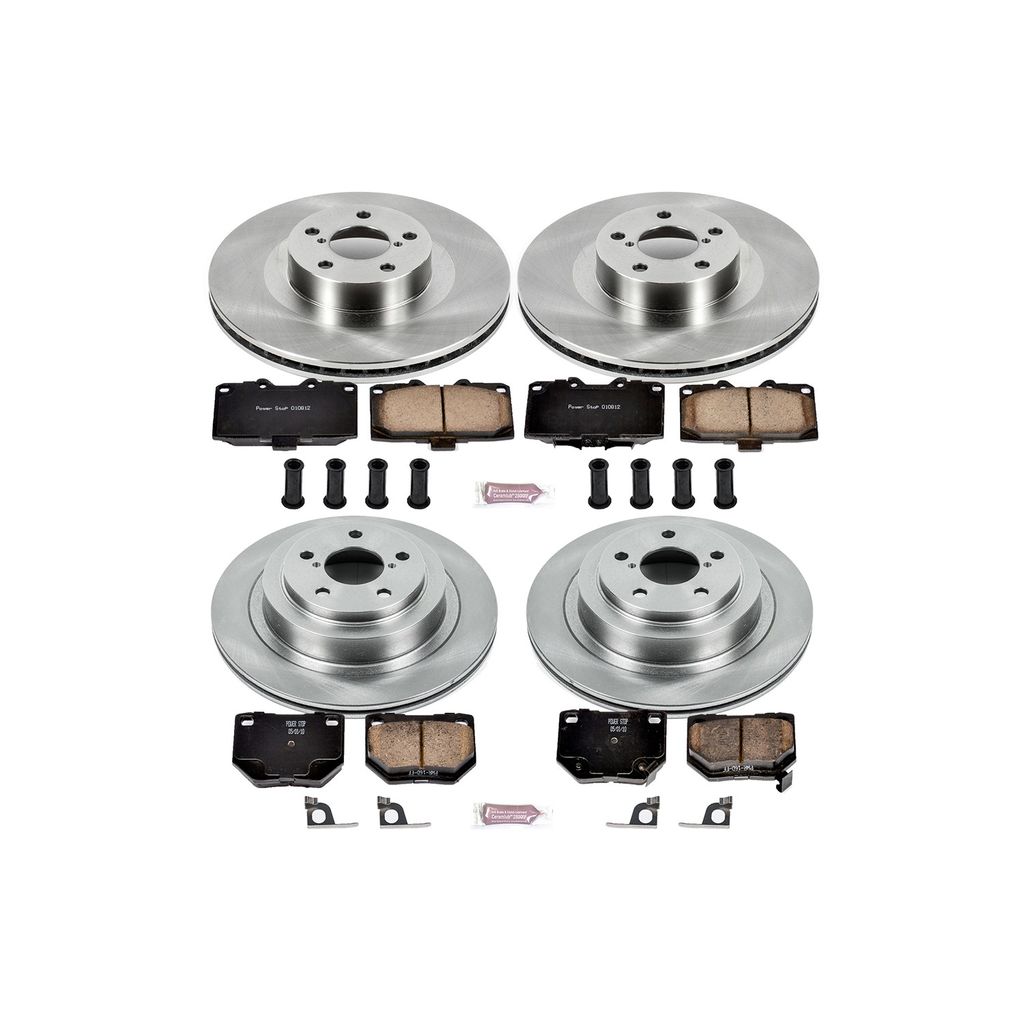 PowerStop KOE2368 - OE Stock Replacement Brake Pad and Rotor Kit