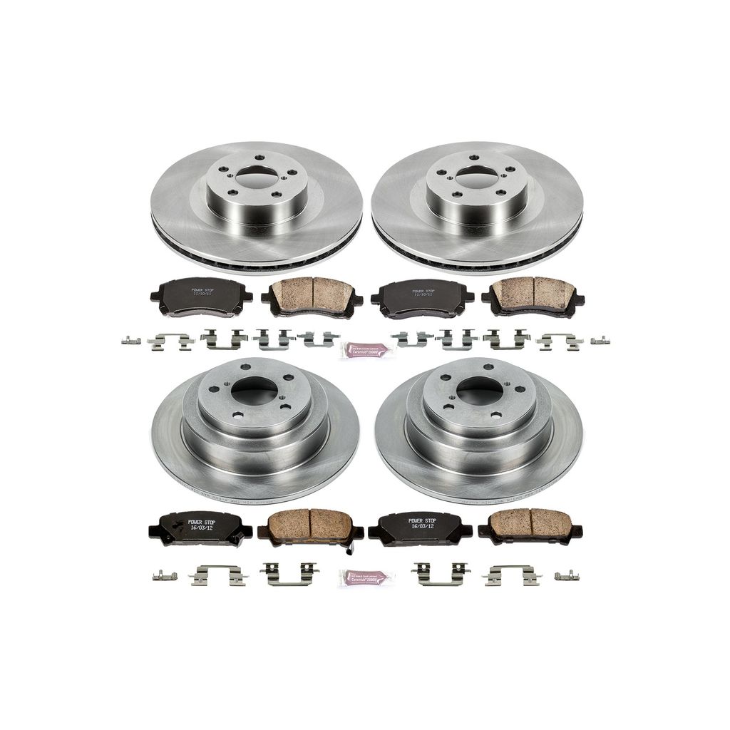 PowerStop KOE2371 - OE Stock Replacement Brake Pad and Rotor Kit