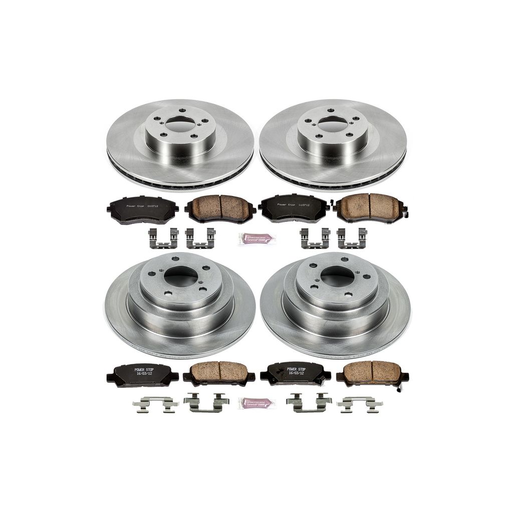 PowerStop KOE2377 - OE Stock Replacement Brake Pad and Rotor Kit