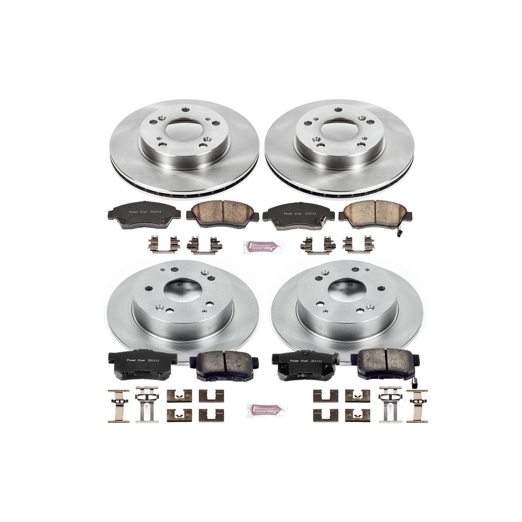 PowerStop KOE2387 - OE Stock Replacement Brake Pad and Rotor Kit