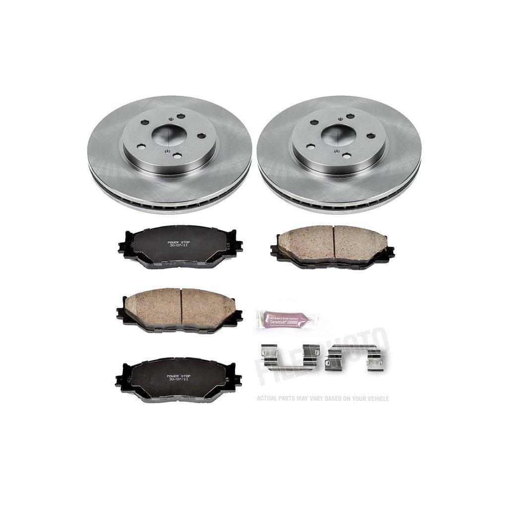 PowerStop KOE2406 - OE Stock Replacement Brake Pad and Rotor Kit