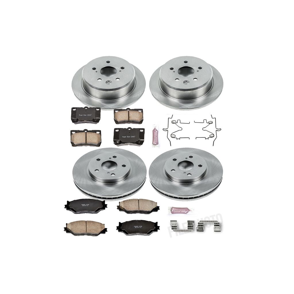 PowerStop KOE2407 - OE Stock Replacement Brake Pad and Rotor Kit