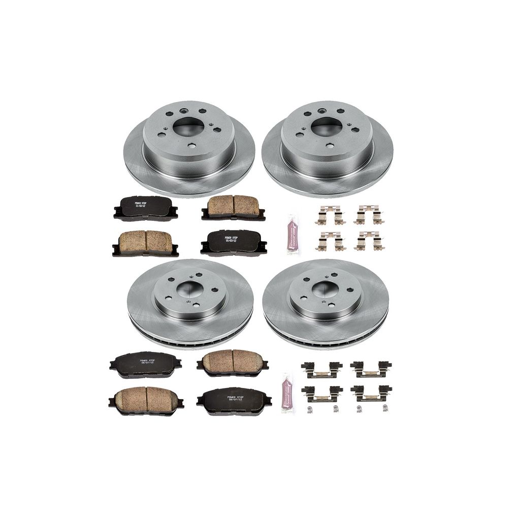 PowerStop KOE2413 - OE Stock Replacement Brake Pad and Rotor Kit