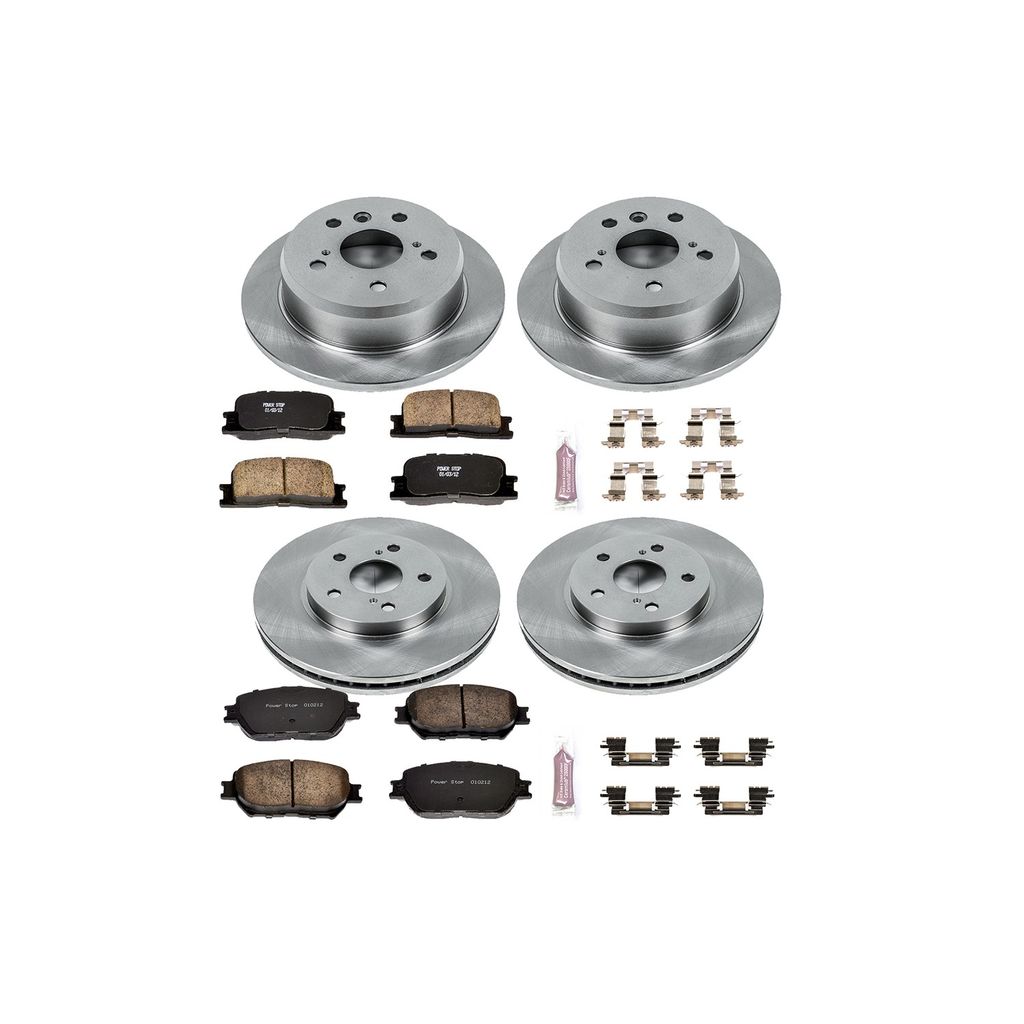 PowerStop KOE2416 - OE Stock Replacement Brake Pad and Rotor Kit