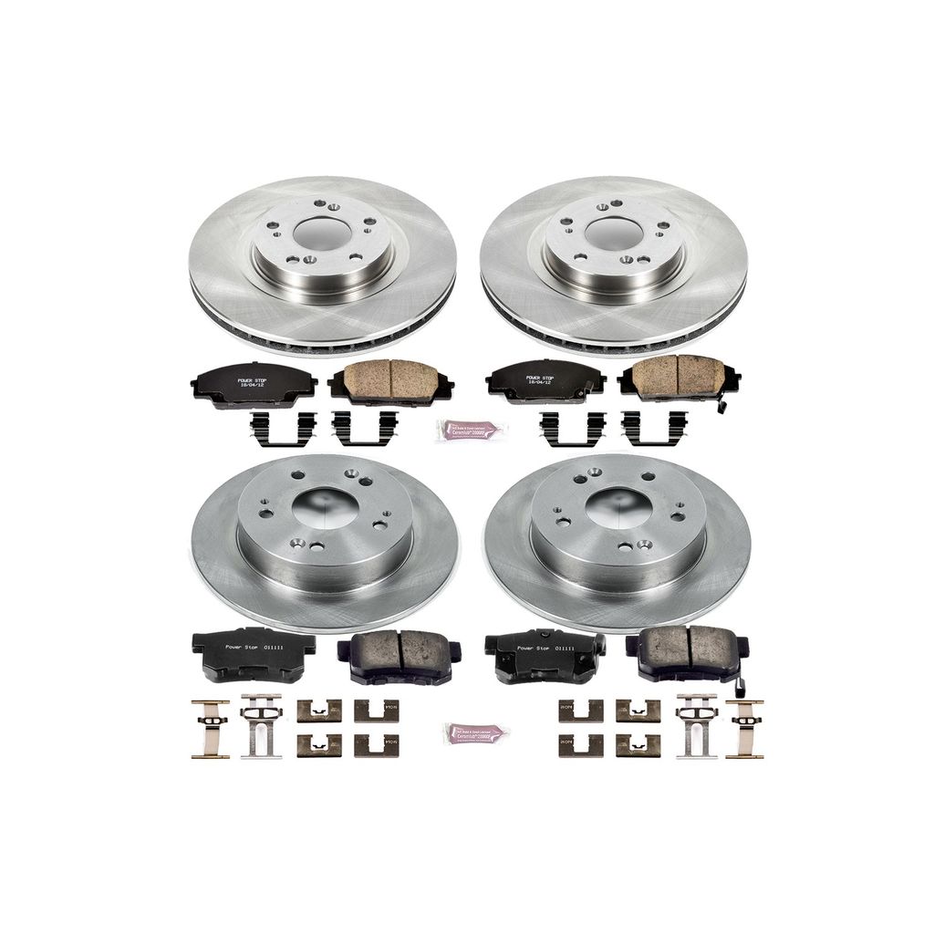 PowerStop KOE2441 - OE Stock Replacement Brake Pad and Rotor Kit
