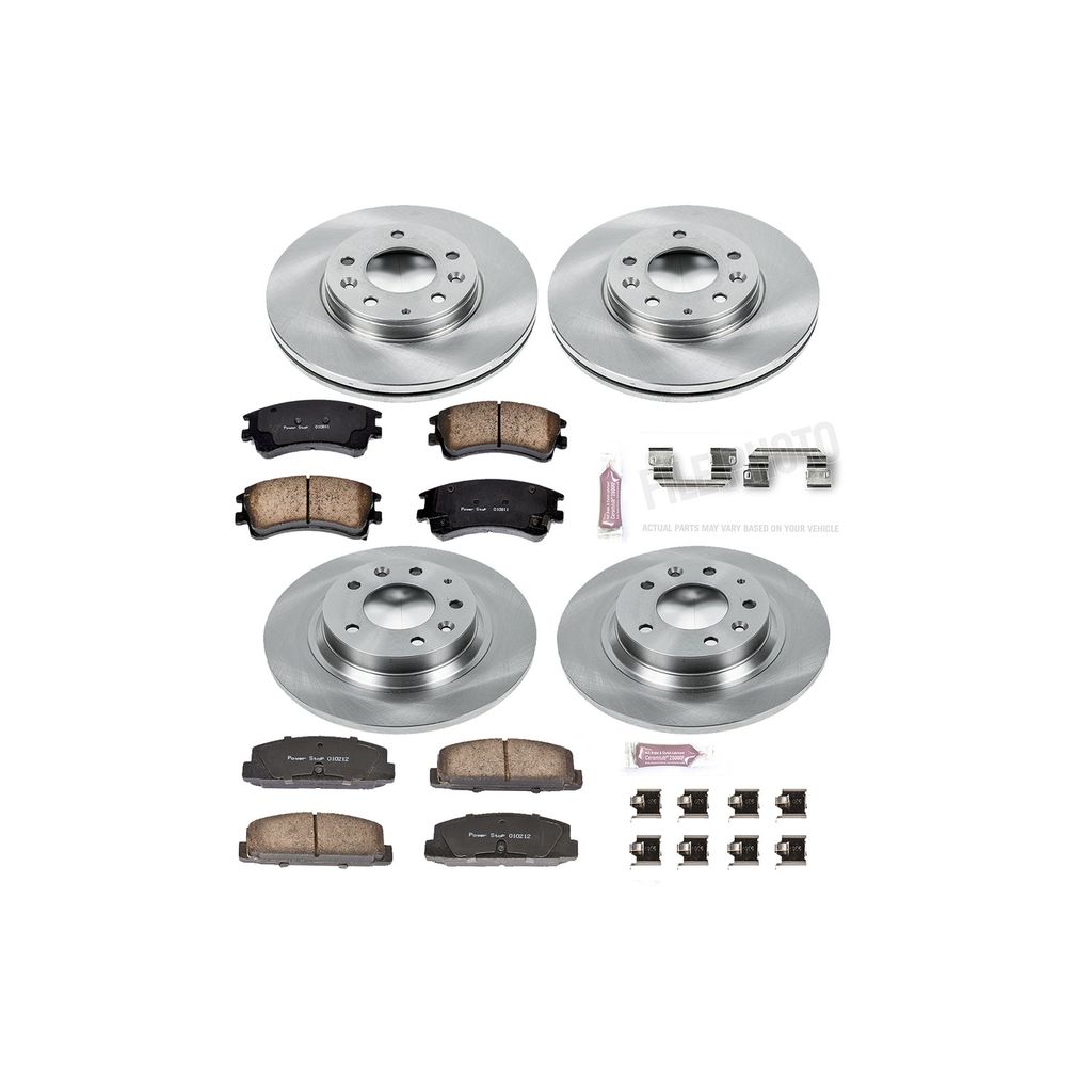 PowerStop KOE2449 - OE Stock Replacement Brake Pad and Rotor Kit