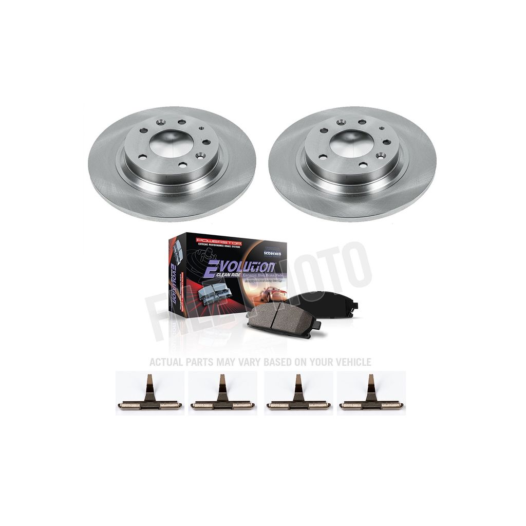 PowerStop KOE2453 - OE Stock Replacement Brake Pad and Rotor Kit