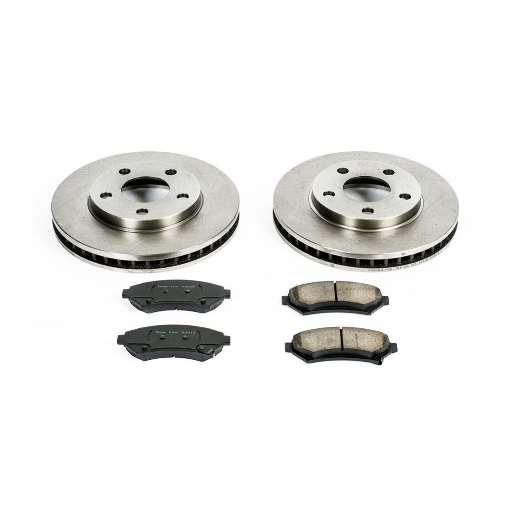 PowerStop KOE2553 - OE Stock Replacement Brake Pad and Rotor Kit