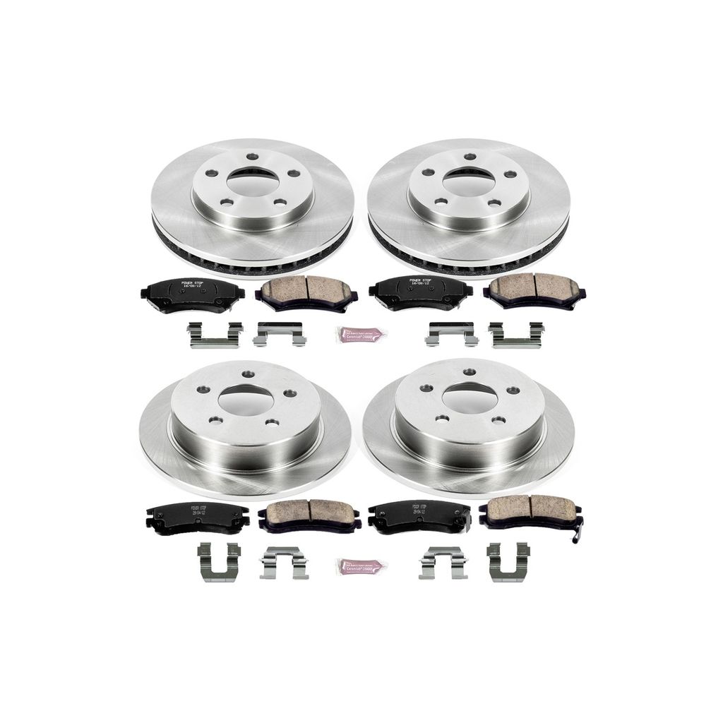 PowerStop KOE2554 - OE Stock Replacement Brake Pad and Rotor Kit