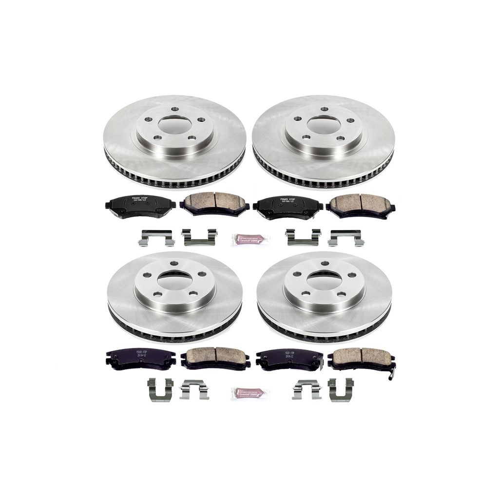 PowerStop KOE2556 - OE Stock Replacement Brake Pad and Rotor Kit