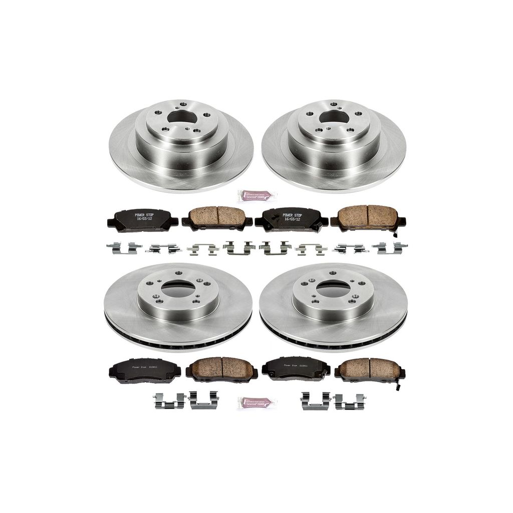 PowerStop KOE2557 - OE Stock Replacement Brake Pad and Rotor Kit