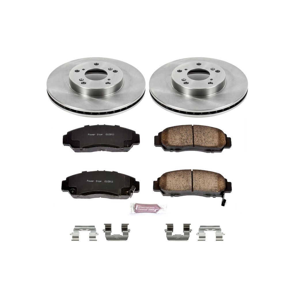 PowerStop KOE2558 - OE Stock Replacement Brake Pad and Rotor Kit