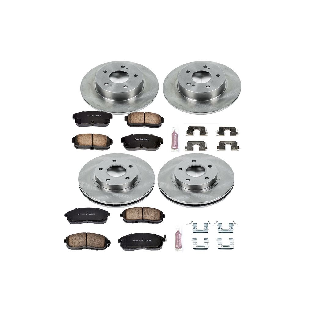 PowerStop KOE2703 - OE Stock Replacement Brake Pad and Rotor Kit