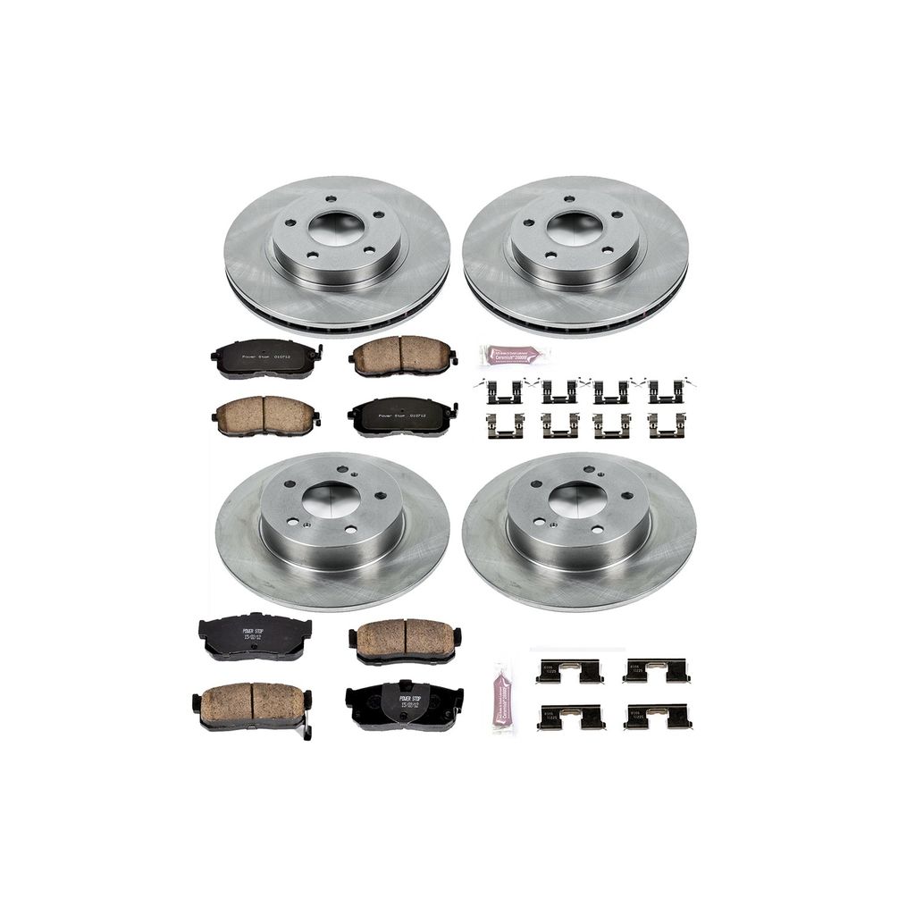 PowerStop KOE2704 - OE Stock Replacement Brake Pad and Rotor Kit