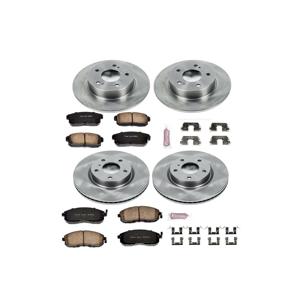 PowerStop KOE2710 - OE Stock Replacement Brake Pad and Rotor Kit