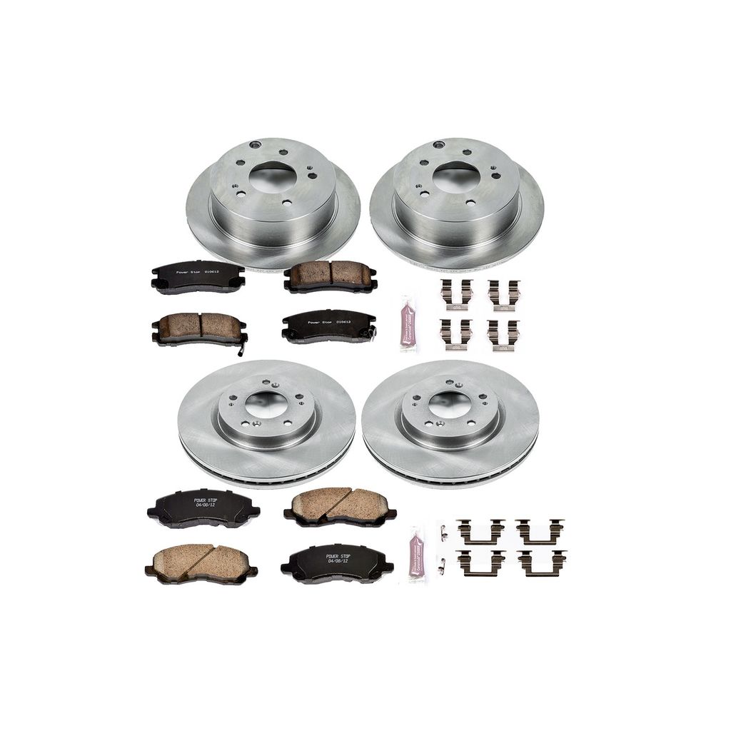 PowerStop KOE2711 - OE Stock Replacement Brake Pad and Rotor Kit