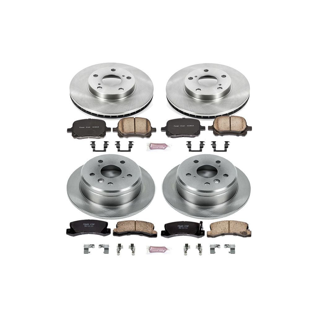 PowerStop KOE2713 - OE Stock Replacement Brake Pad and Rotor Kit