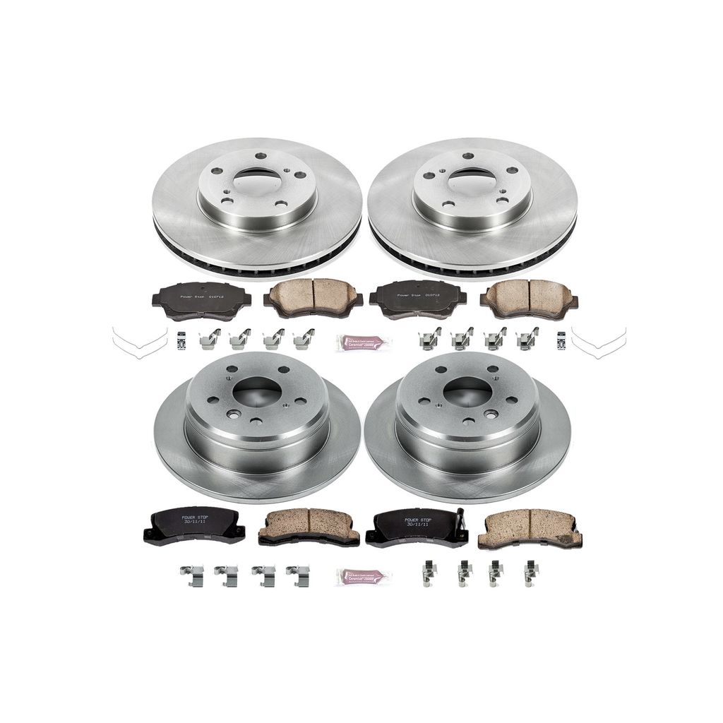 PowerStop KOE2714 - OE Stock Replacement Brake Pad and Rotor Kit